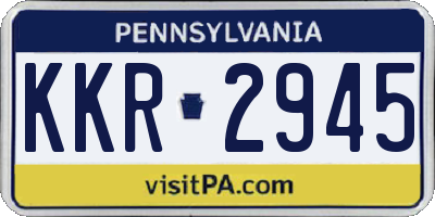 PA license plate KKR2945