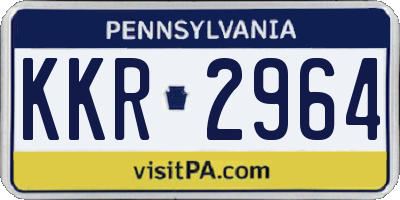 PA license plate KKR2964