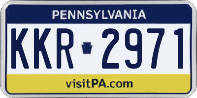 PA license plate KKR2971