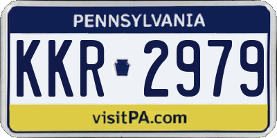 PA license plate KKR2979