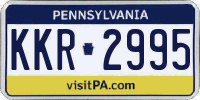 PA license plate KKR2995