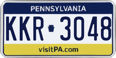 PA license plate KKR3048