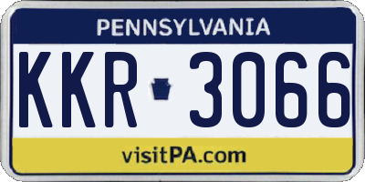 PA license plate KKR3066