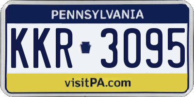 PA license plate KKR3095