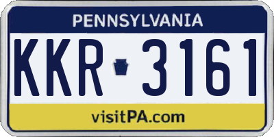 PA license plate KKR3161