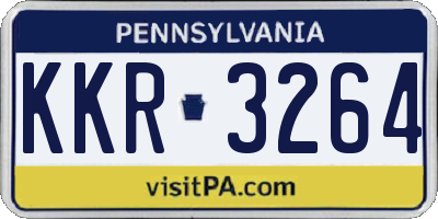 PA license plate KKR3264