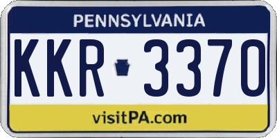 PA license plate KKR3370