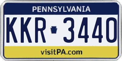 PA license plate KKR3440