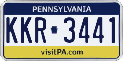 PA license plate KKR3441