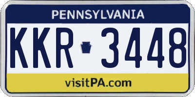 PA license plate KKR3448
