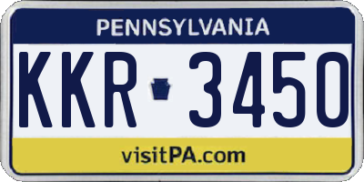 PA license plate KKR3450