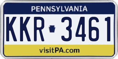 PA license plate KKR3461
