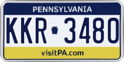 PA license plate KKR3480