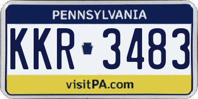 PA license plate KKR3483