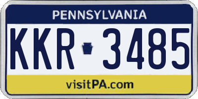 PA license plate KKR3485