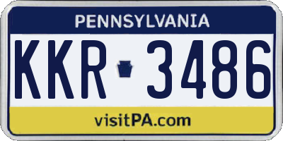 PA license plate KKR3486