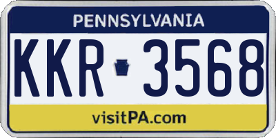 PA license plate KKR3568