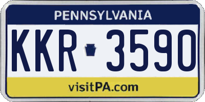 PA license plate KKR3590
