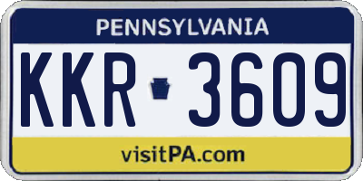 PA license plate KKR3609
