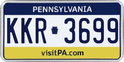 PA license plate KKR3699