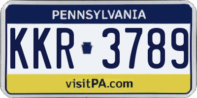 PA license plate KKR3789