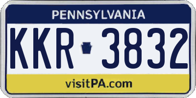 PA license plate KKR3832