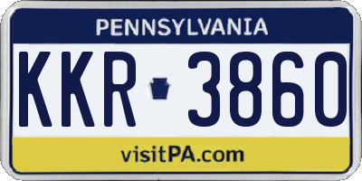 PA license plate KKR3860