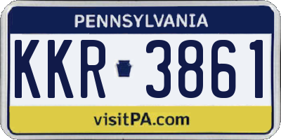 PA license plate KKR3861
