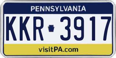 PA license plate KKR3917