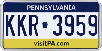 PA license plate KKR3959