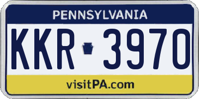 PA license plate KKR3970