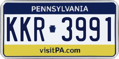 PA license plate KKR3991