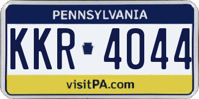 PA license plate KKR4044