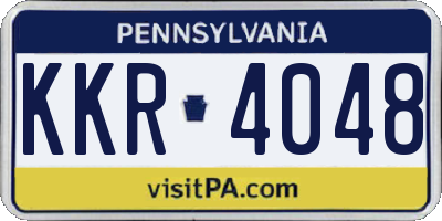 PA license plate KKR4048