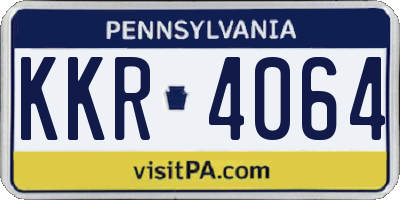 PA license plate KKR4064