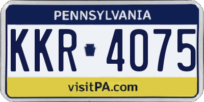 PA license plate KKR4075