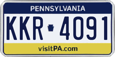 PA license plate KKR4091