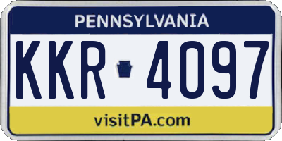 PA license plate KKR4097
