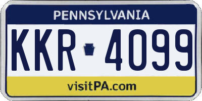 PA license plate KKR4099