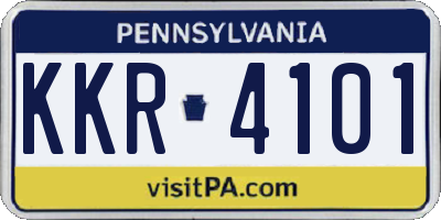 PA license plate KKR4101