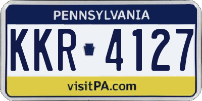 PA license plate KKR4127