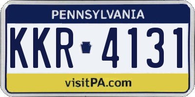 PA license plate KKR4131