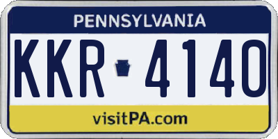PA license plate KKR4140