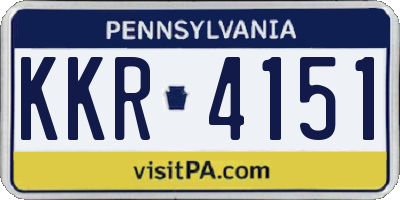 PA license plate KKR4151