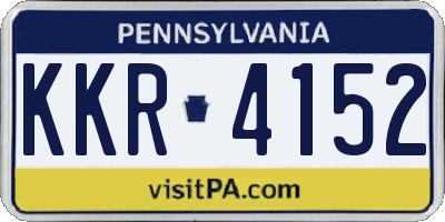 PA license plate KKR4152