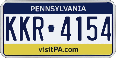 PA license plate KKR4154