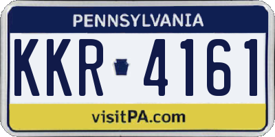 PA license plate KKR4161