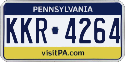 PA license plate KKR4264