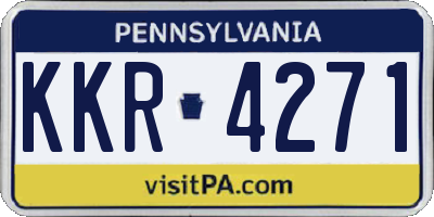 PA license plate KKR4271