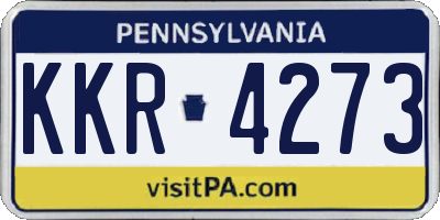 PA license plate KKR4273